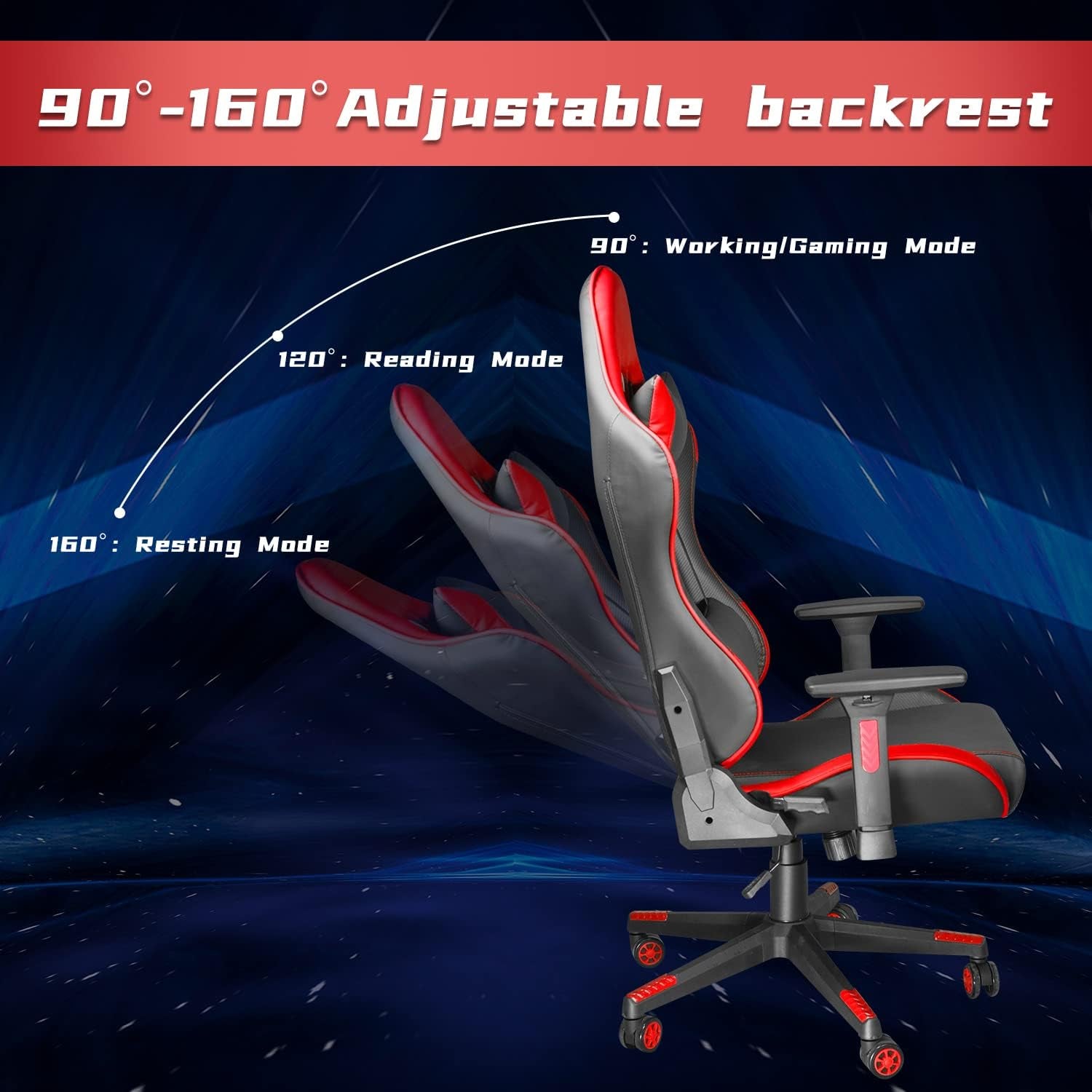 Level Up Your Gaming Experience with Our Ergonomic High Back Chair! Perfect for Teens, Supports Up to 400Lbs, Complete with Headrest & Lumbar Support! 🔥🕹️ #GamingChair #Comfort #GameOn