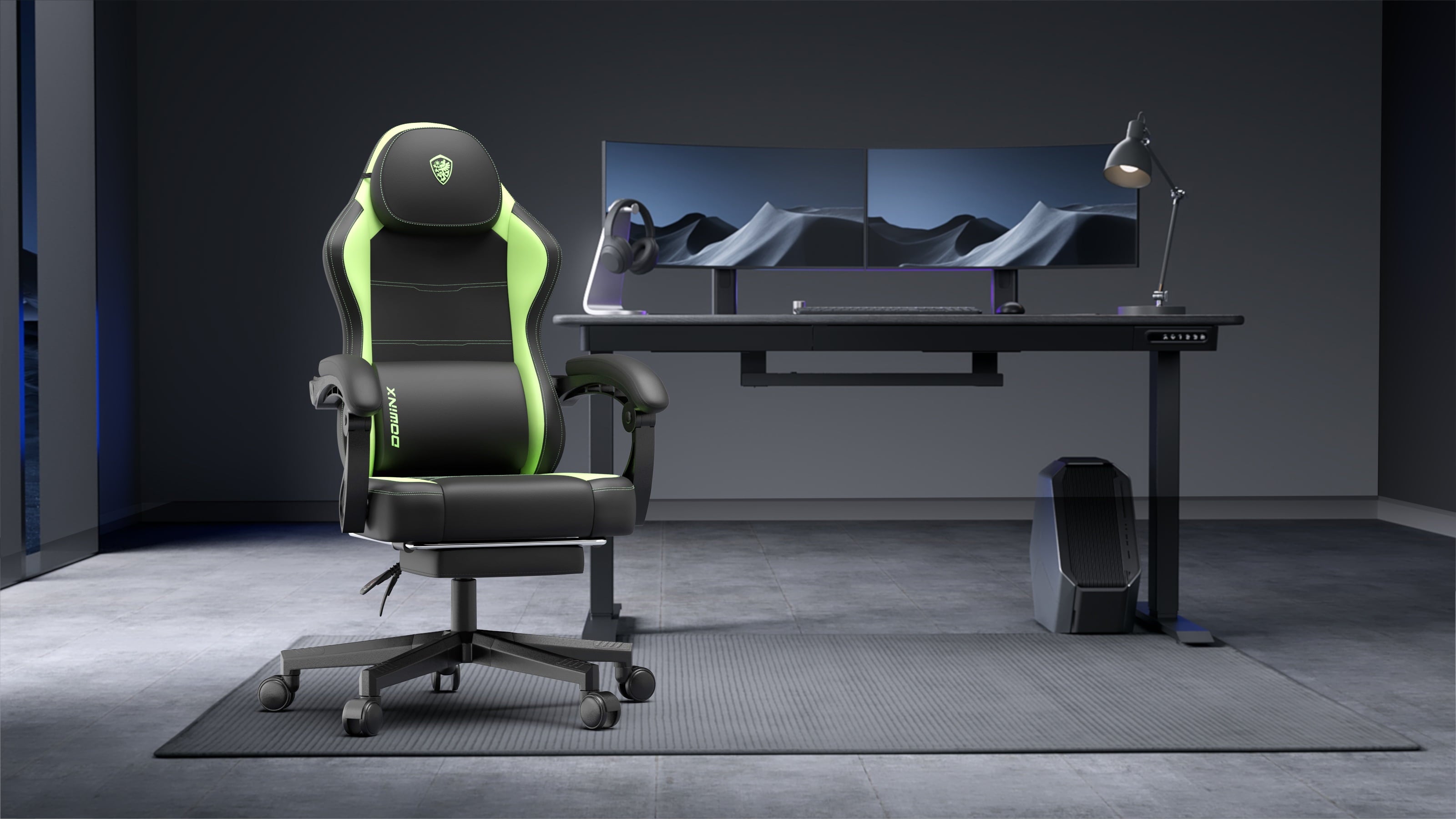 Level Up Your Comfort! 🎮✨ Check Out This Ergonomic Gaming Chair with Footrest & Massage Support - Perfect for Gaming & Office Use! 💺💚 #GamingChair #Comfort #Ergonomics