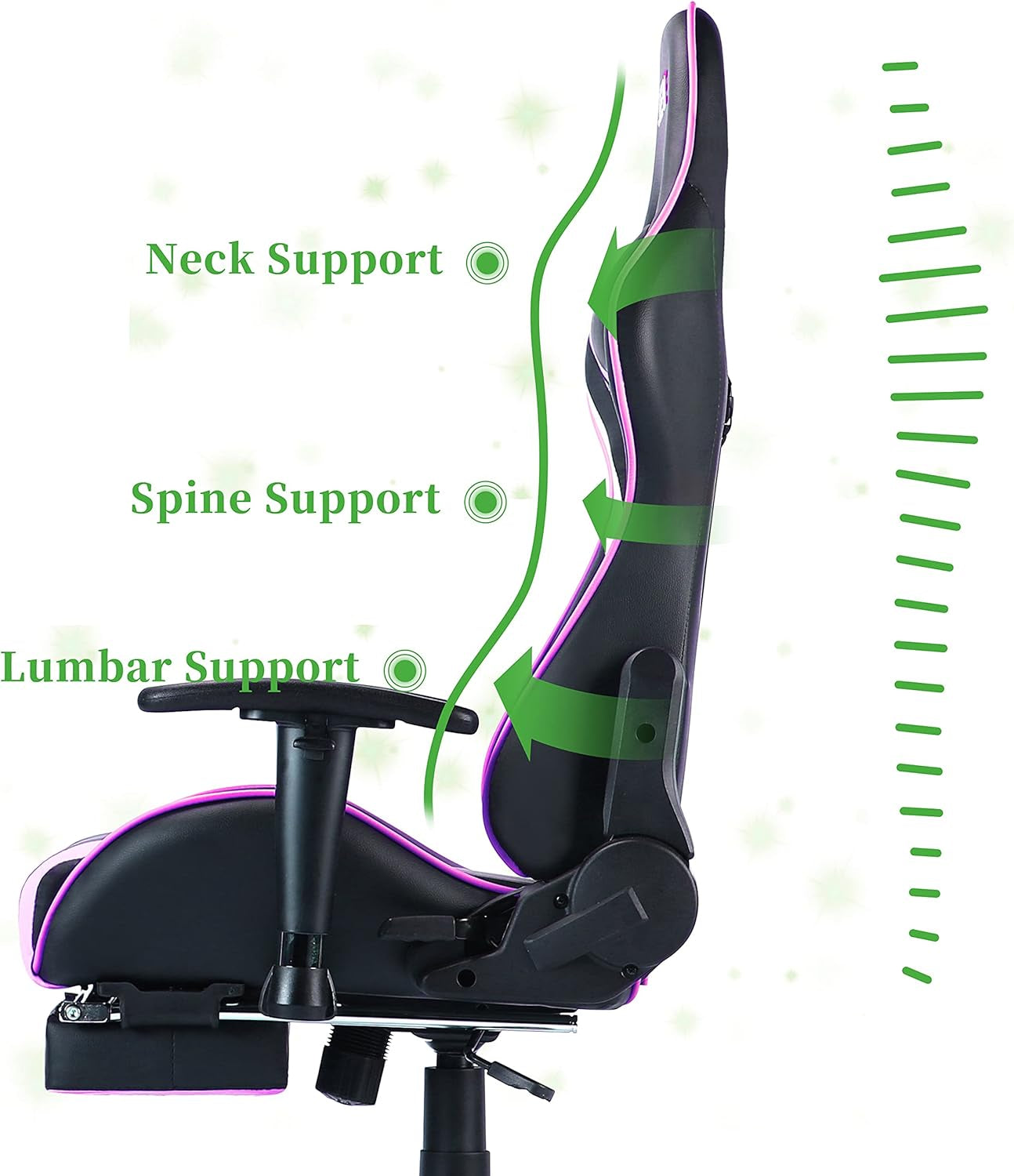 Transform Your Gaming Experience with Our Chic Pink Gaming Chair! 🎮💖 Ergonomic Comfort & Adjustable Footrest Await! #GamerLife #GamingChair