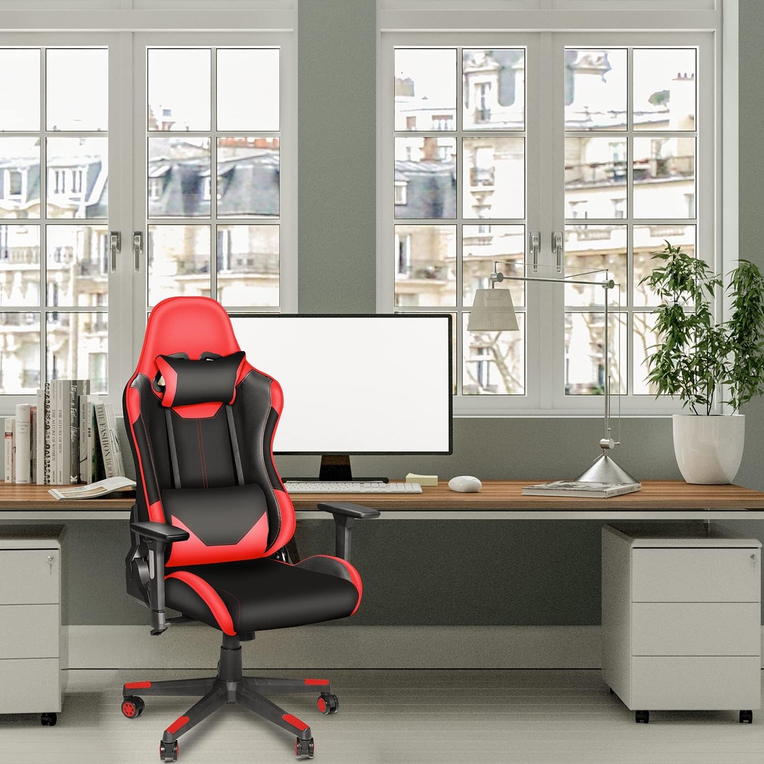 Level Up Your Gaming Experience with Our Ergonomic High Back Chair! Perfect for Teens, Supports Up to 400Lbs, Complete with Headrest & Lumbar Support! 🔥🕹️ #GamingChair #Comfort #GameOn