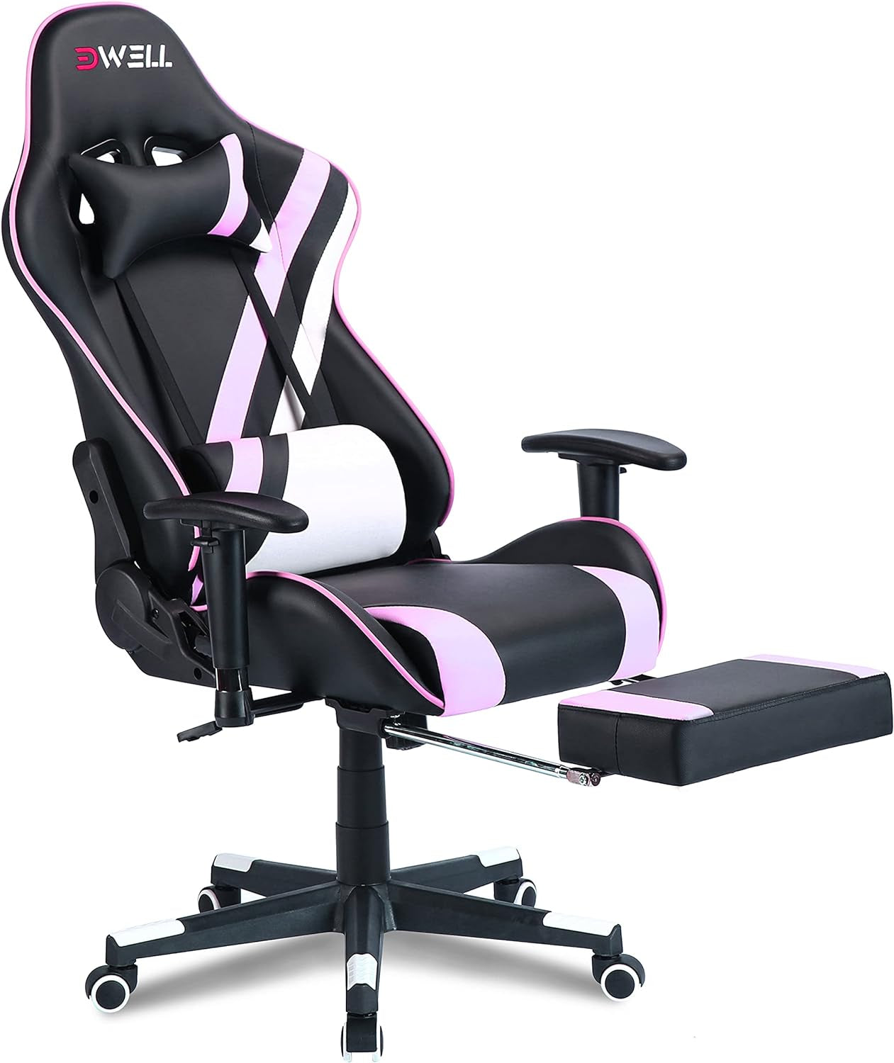 Transform Your Gaming Experience with Our Chic Pink Gaming Chair! 🎮💖 Ergonomic Comfort & Adjustable Footrest Await! #GamerLife #GamingChair