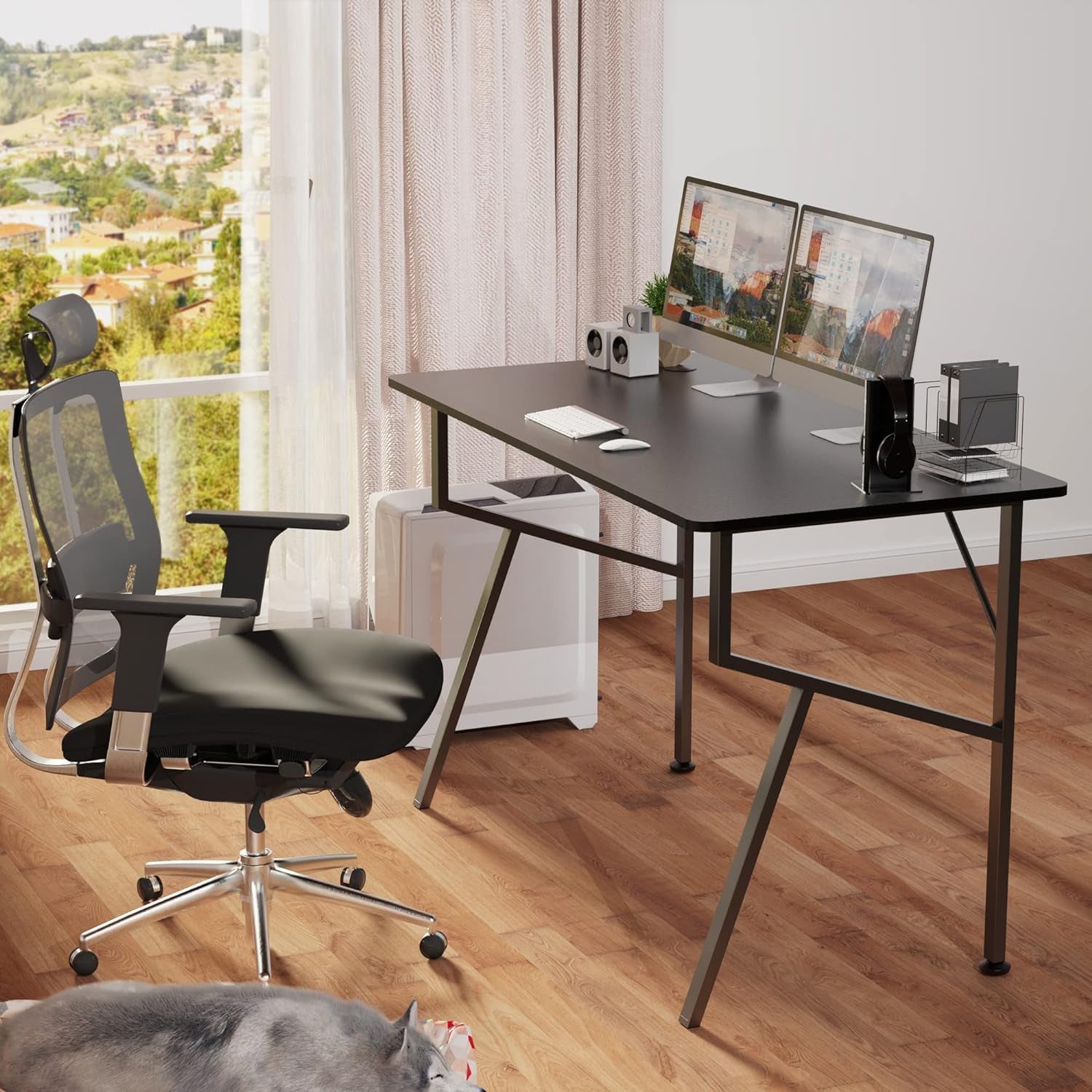 Transform Your Gaming Space! 🚀🖤 Discover the Ultimate 47-Inch K Shaped Desk with Everything You Need: Cable Management, Controller Stand, Cup Holder, Headphone Hook & a Free Mouse Pad! 🎮✨ #GamingDesk #GamerVibes