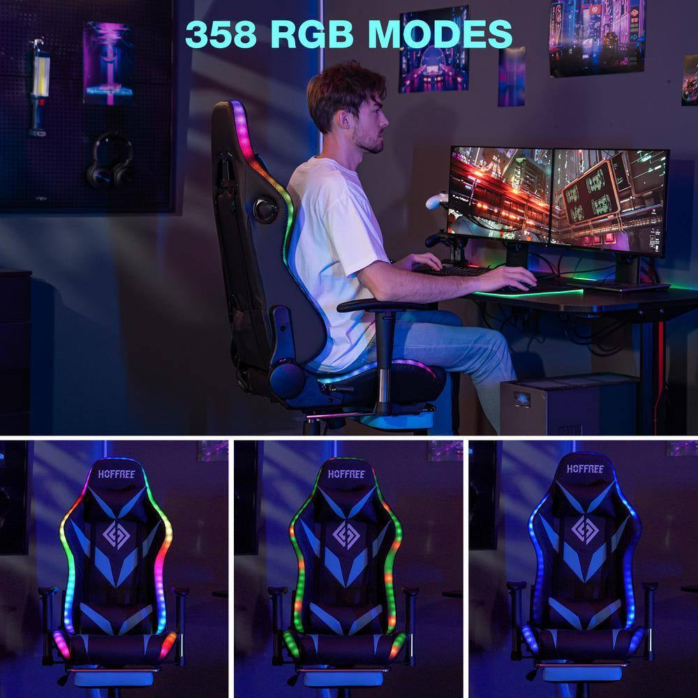Level up your gaming experience with our stylish Blue Faux Leather Massage Reclining Chair! 🎮✨ Featuring Bluetooth speakers and adjustable armrests for ultimate comfort! #GamingChair #ErgonomicDesign #BluetoothSpeakers