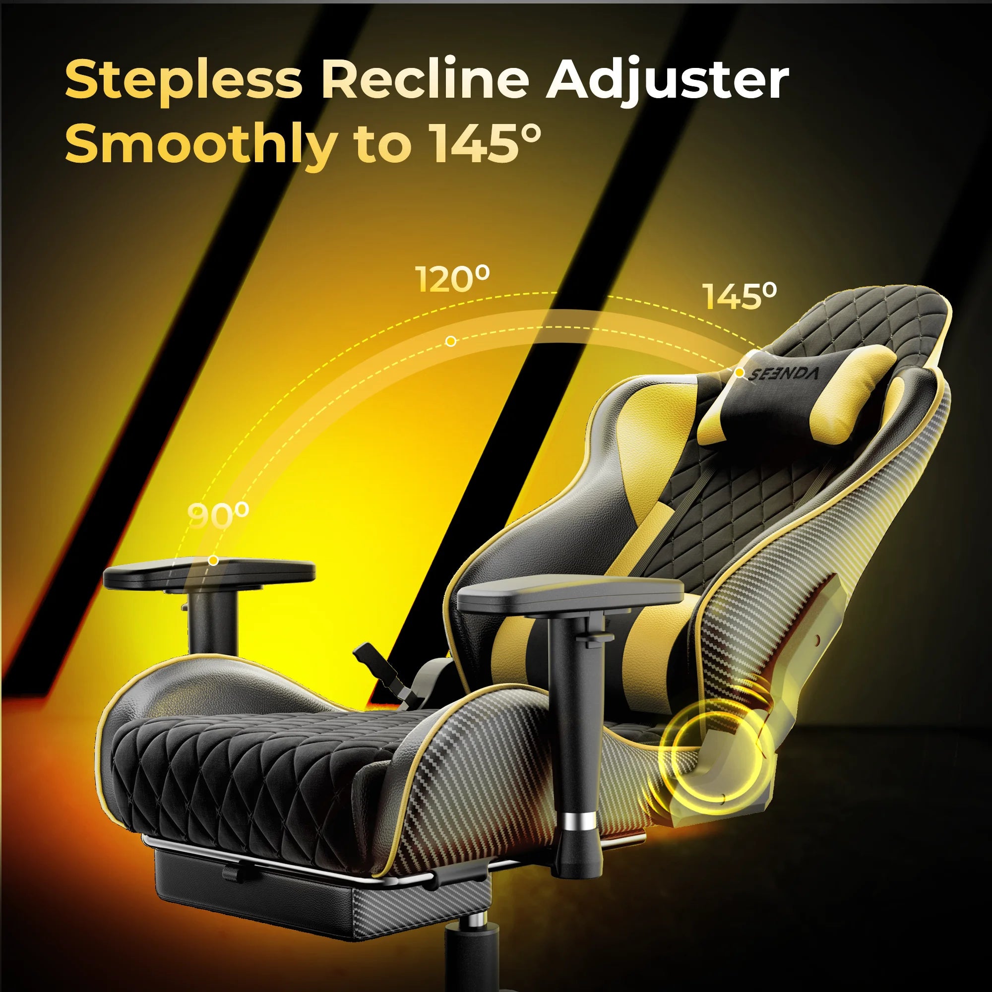 Gcpro-10 Big and Tall Gaming Chair, All-In-One Comfort Featuring a Retractable Footrest, High-Back Ergonomic Design, and Fully Adjustable Lumbar & Head Support