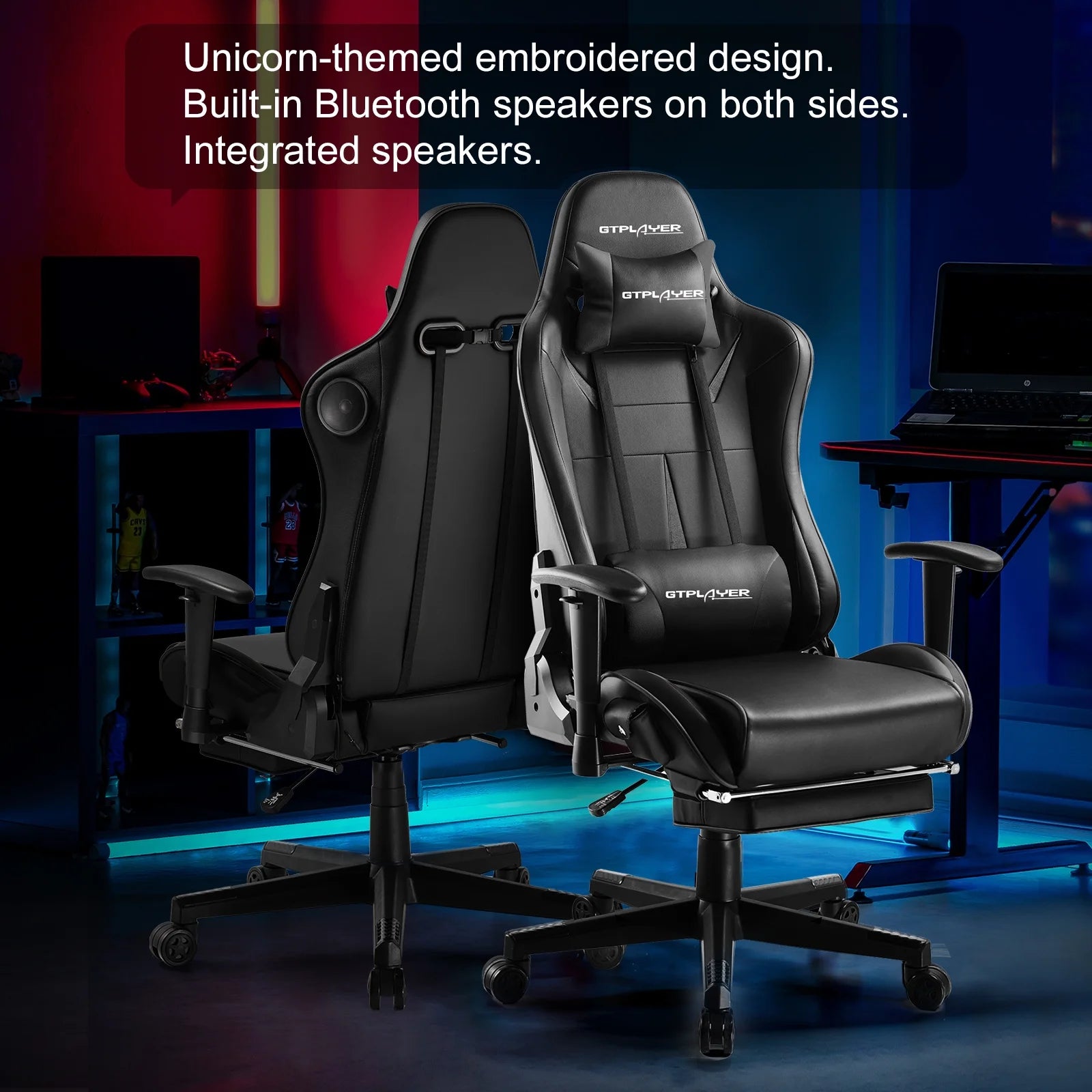 Transform Your Gaming Setup with the GTRACING Music Gaming Chair! 🎮🪑 Experience ultimate comfort and style with its ergonomic design and cozy footrest! #GTRACING #GamingChair #LevelUpYourGame