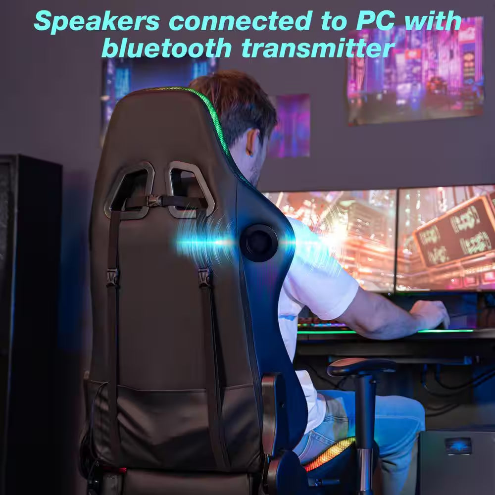 Level up your gaming experience with this sleek Yellow Faux Leather Massage LED Reclining Chair! 🎮✨ Enjoy Bluetooth speakers and adjustable armrests for ultimate comfort! 🛋️🔊 #GamingChair #Ergonomic #GamerLife