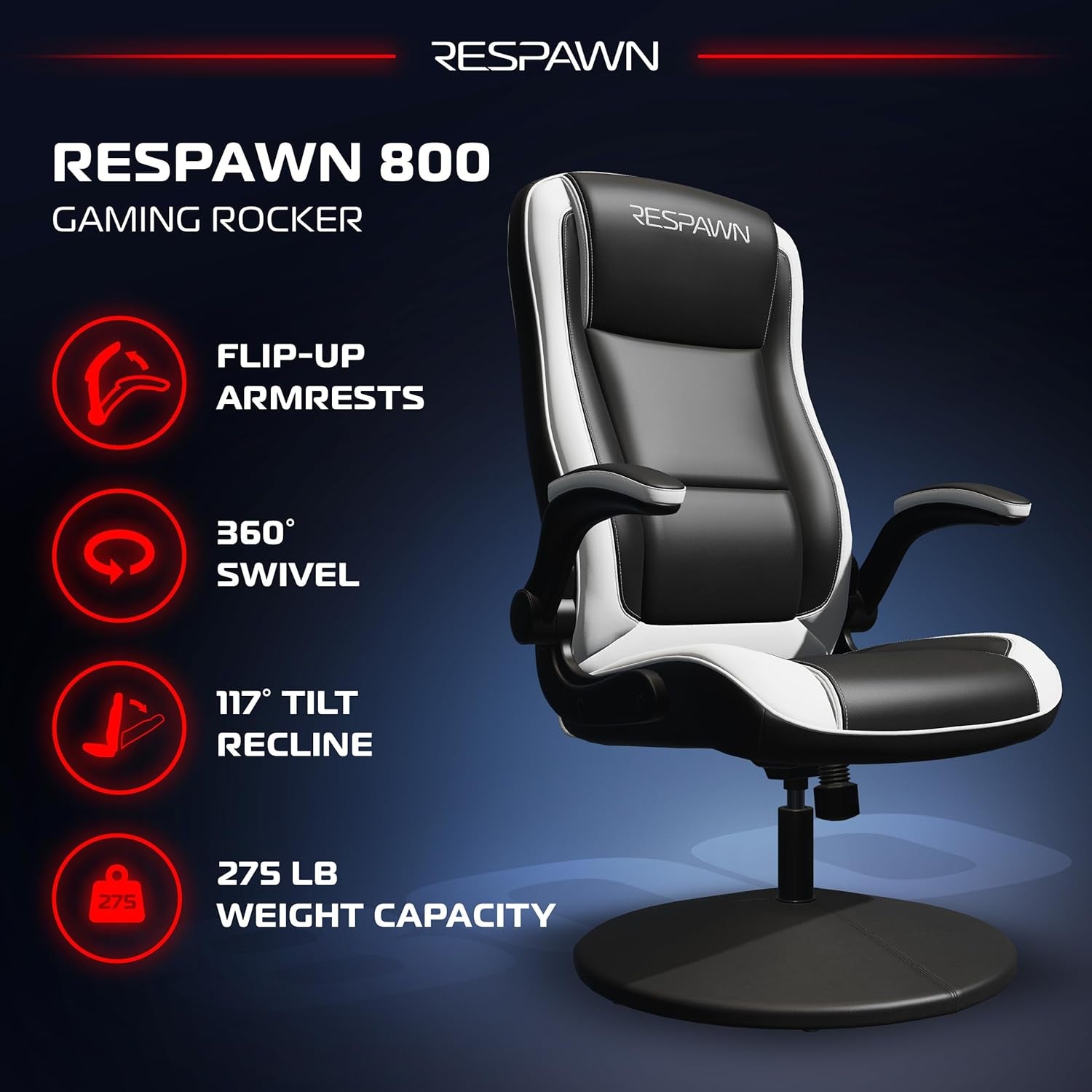 Level up your gaming experience with the ultimate 800 Swivel Rocker Chair! 🎮✨ Ergonomic design, lumbar support, and comfy flip-up armrests make every session epic! 🪑💥 #GamingChair #ComfortInStyle #GameOn