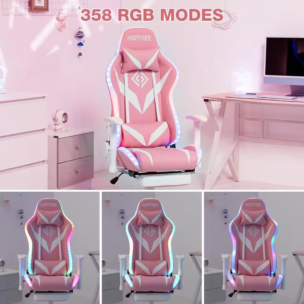 Level up your gaming experience with our stylish Pink Faux Leather Massage Chair! 🎮✨ Featuring LED lights, Bluetooth speakers, and adjustable armrests for ultimate comfort! 💖🛋️ #GamingChair #Ergonomic #PinkVibes