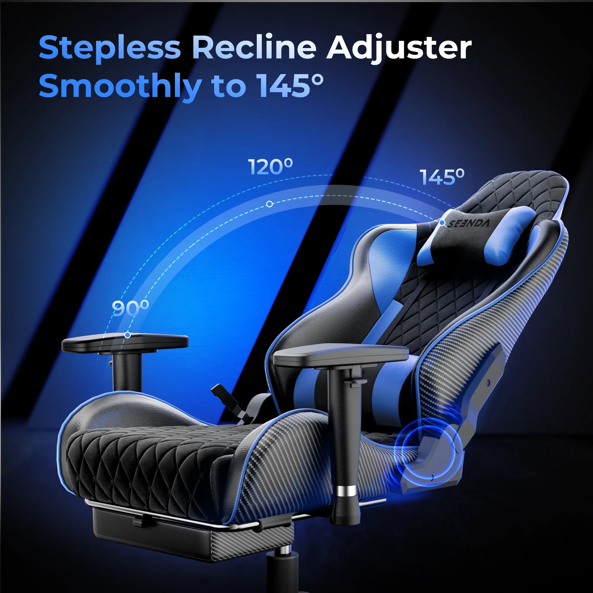 Gcpro-10 Gaming Chair, Big and Tall Video Game Chair with Footrest, High Back Ergonomic Computer Desk Chair Height Adjustable with Headrest and Lumbar Support