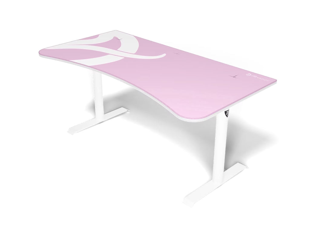 Arena Gaming Desk - White Pink
