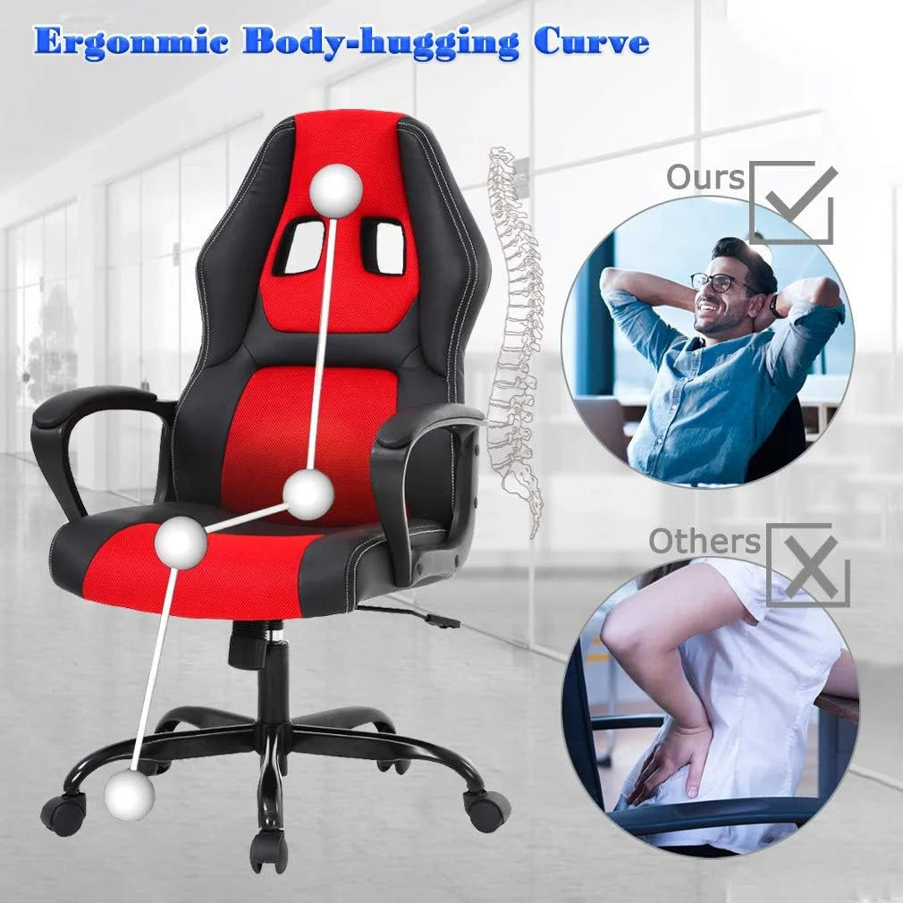 Upgrade Your Gaming Setup with This Chic Ergonomic Chair! 🎮✨ Ideal for Gamers of All Levels! ❤️🖤 #GamingChair #Ergonomics