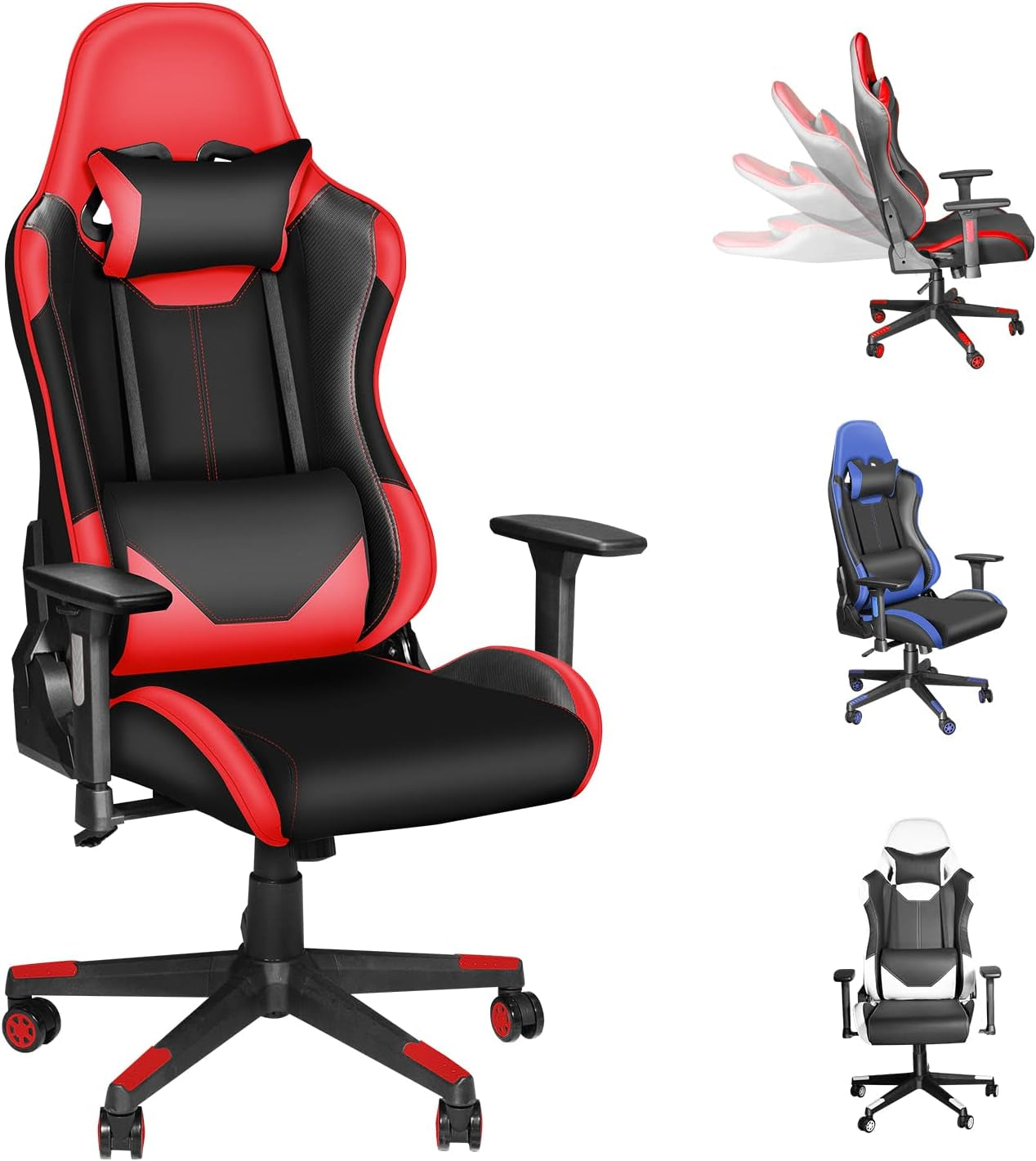 Level Up Your Gaming Experience with Our Ergonomic High Back Chair! Perfect for Teens, Supports Up to 400Lbs, Complete with Headrest & Lumbar Support! 🔥🕹️ #GamingChair #Comfort #GameOn