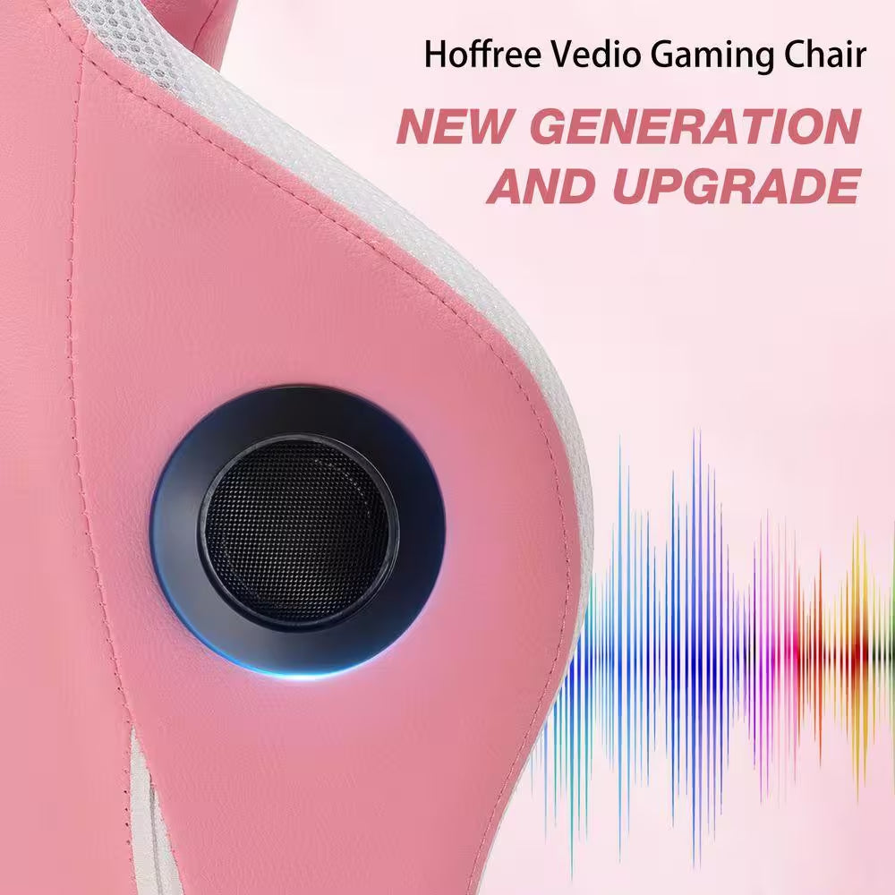 Level up your gaming experience with our stylish Pink Faux Leather Massage Chair! 🎮✨ Featuring LED lights, Bluetooth speakers, and adjustable armrests for ultimate comfort! 💖🛋️ #GamingChair #Ergonomic #PinkVibes