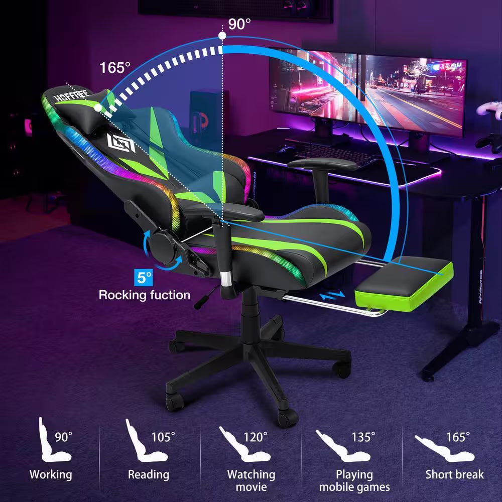 Level up your gaming setup with our sleek Green Faux Leather Massage Reclining Chair! 🎮✨ Enjoy Bluetooth speakers and adjustable armrests for ultimate comfort! #GamingChair #ErgonomicDesign #BluetoothSpeakers