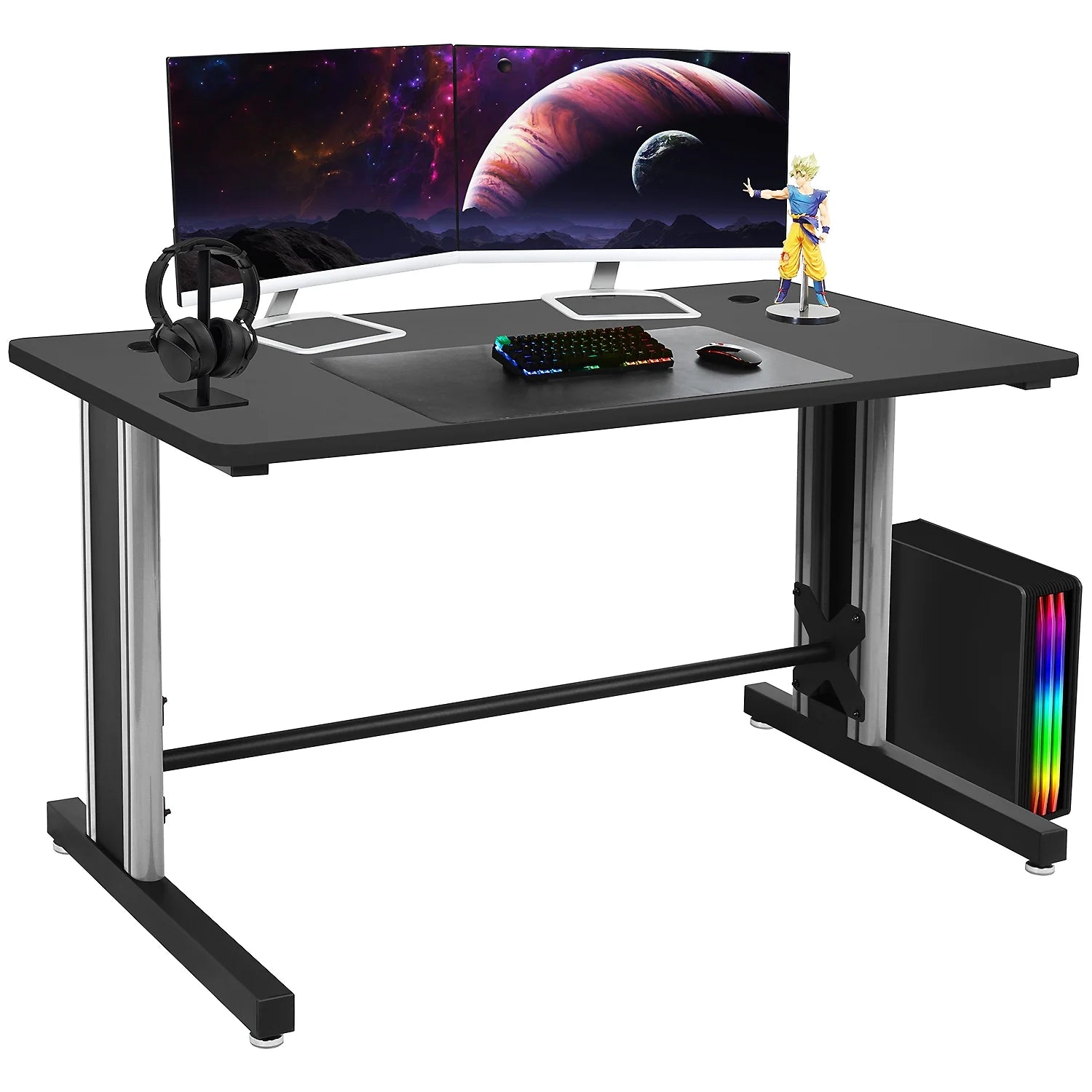 Transform your gaming experience with our stylish 25" x 58" Ergonomic Gaming Desk! Ideal for students and pros, featuring a chic black and grey look. 🖤💻 #GamingDesk #ErgonomicWorkstation
