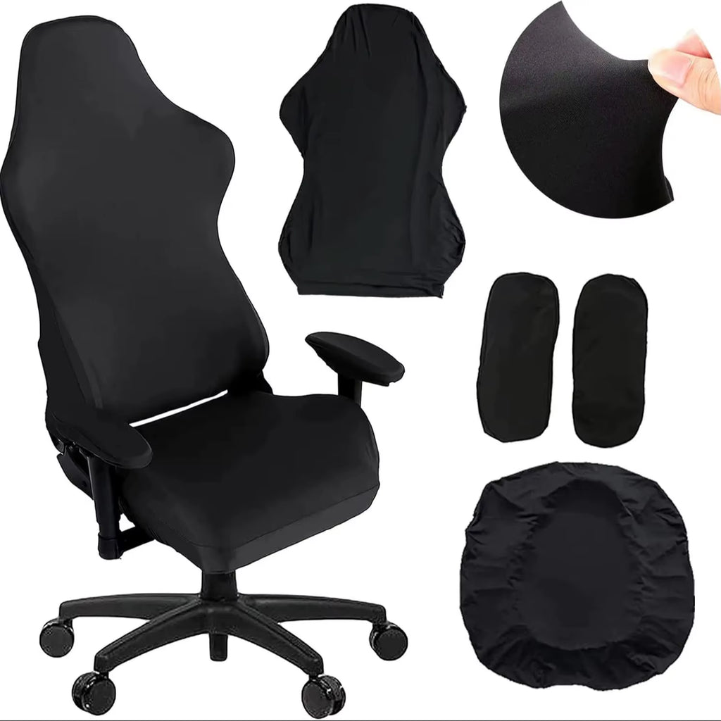Transform Your Gaming Setup with Our 4-Piece Stretchable Chair Cover Set! 🎮🪑 #GamingChair #ChairCovers #GamerStyle