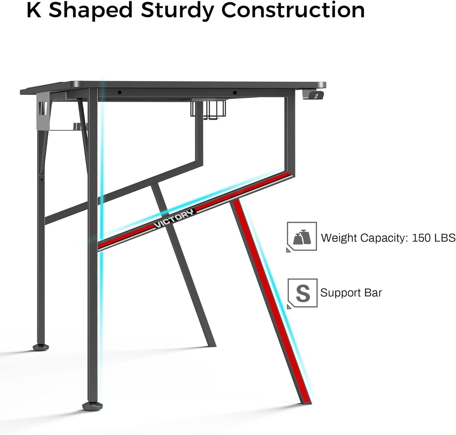 Transform Your Gaming Space! 🚀🖤 Discover the Ultimate 47-Inch K Shaped Desk with Everything You Need: Cable Management, Controller Stand, Cup Holder, Headphone Hook & a Free Mouse Pad! 🎮✨ #GamingDesk #GamerVibes