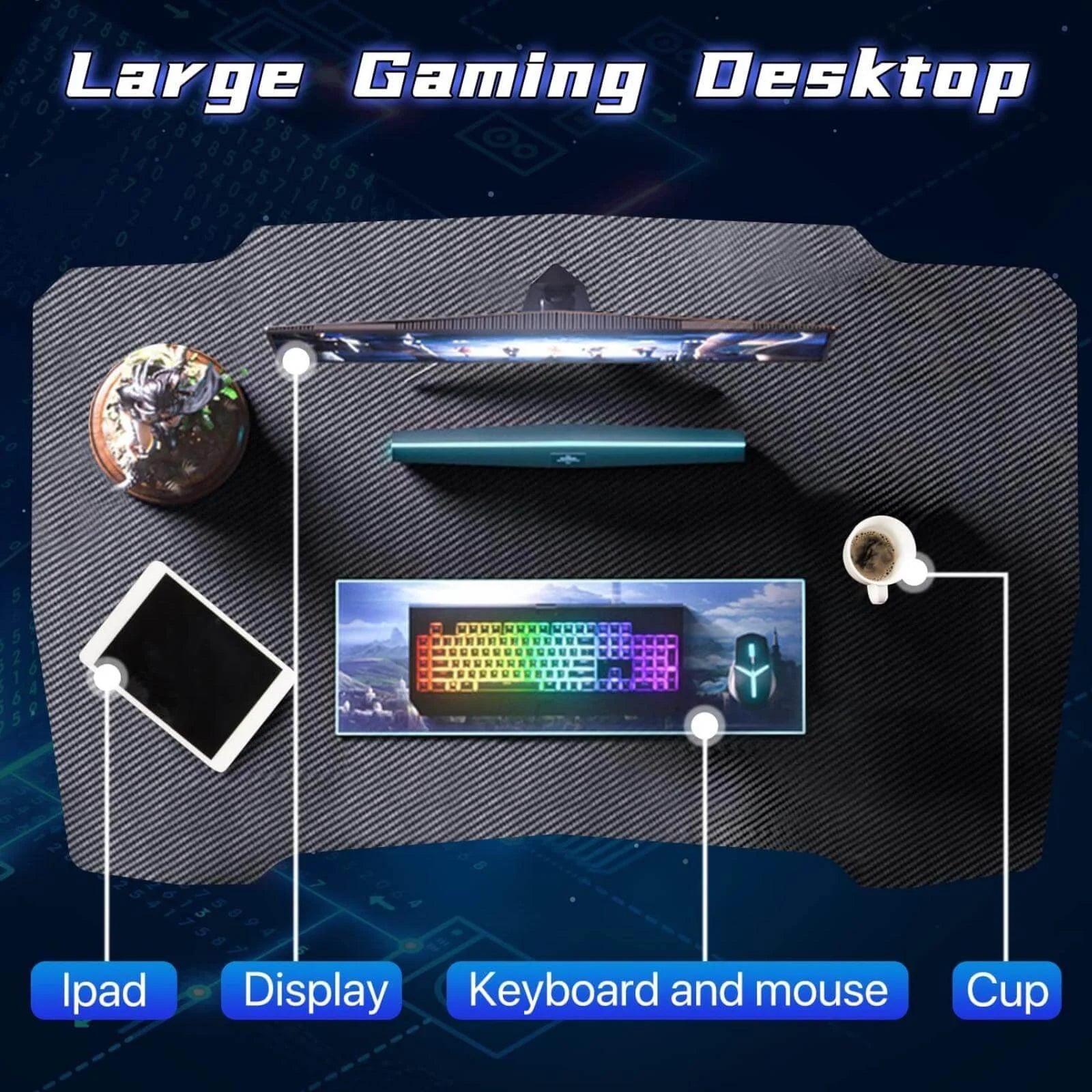 Level up your gaming setup with this sleek 39.4" Z-Shaped Desk! Perfect for your home office or gaming den, featuring an ergonomic design and handy headphone hook. 🚀🎮 #GamingDesk #GamerLife
